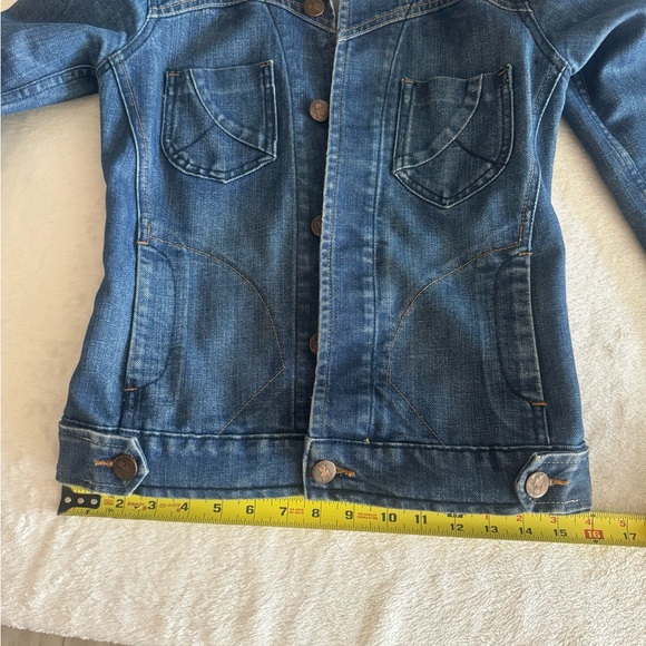 Carbon Vintage Button Front Long Sleeve Denim Jean Jacket Women’s Size P GUC - Picture 11 of 16